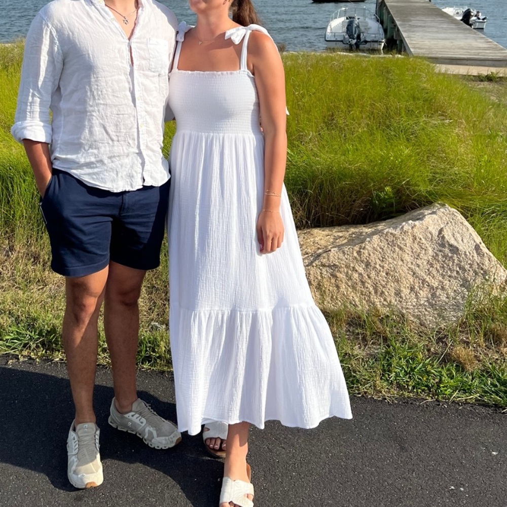 White gauze dress